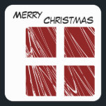 Adesivo Quadrado Merry Christmas Sticker<br><div class="desc">Merry Christmas Sticker</div>