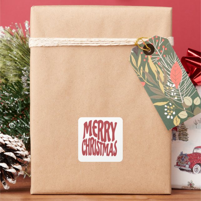 Adesivo Quadrado Merry Christmas Sticker (Feriado)