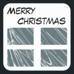 Adesivo Quadrado Merry Christmas Sticker<br><div class="desc">Merry Christmas Sticker</div>