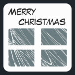 Adesivo Quadrado Merry Christmas Sticker<br><div class="desc">Merry Christmas Sticker</div>