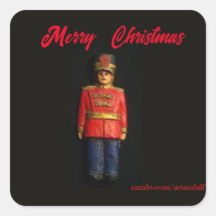 ADESIVO QUADRADO MERRY CHRISTMAS TOY SOLDIER