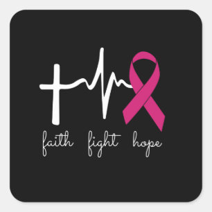 Adesivo Quadrado Mês com conhecimento do cancer da mama - Batiment
