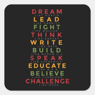 Adesivo Quadrado Mês da história negra