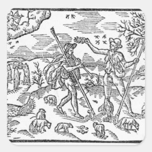 Adesivo Quadrado Mês de setembro 'o Shepheardes Calendar