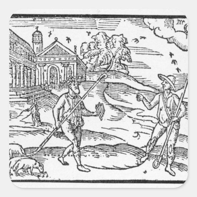 Adesivo Quadrado Mês de setembro "Os ShepHeardes Calender" (Frente)