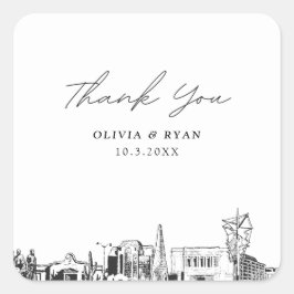 Adesivo Quadrado Mesa Arizona Casamento Skyline Favor Obrigado