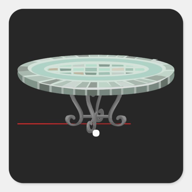 Adesivo Quadrado Mesa de mosaicos de mosaicos para mesas (Frente)