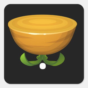 Adesivo Quadrado Mesa lateral de cenoura para móveis brilhantes