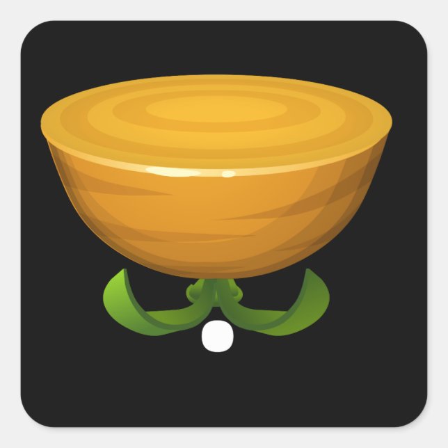 Adesivo Quadrado Mesa lateral de cenoura para móveis brilhantes (Frente)