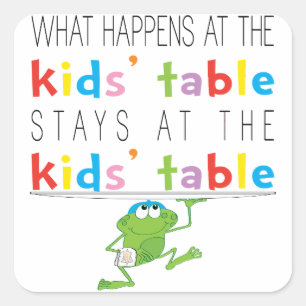 Adesivo Quadrado Mesa para crianças com 1 1/2 e 3"