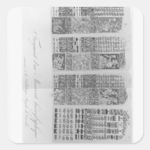 Adesivo Quadrado Mesas astronômicas maias com os eclipses