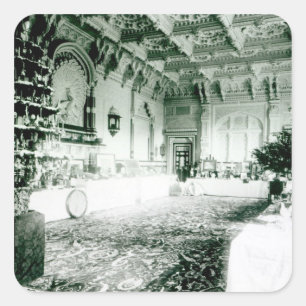 Adesivo Quadrado Mesas de Natal na Sala Durbar