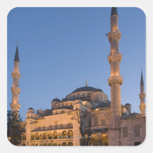 Adesivo Quadrado Mesquita azul, área de Sultanhamet, Istambul,