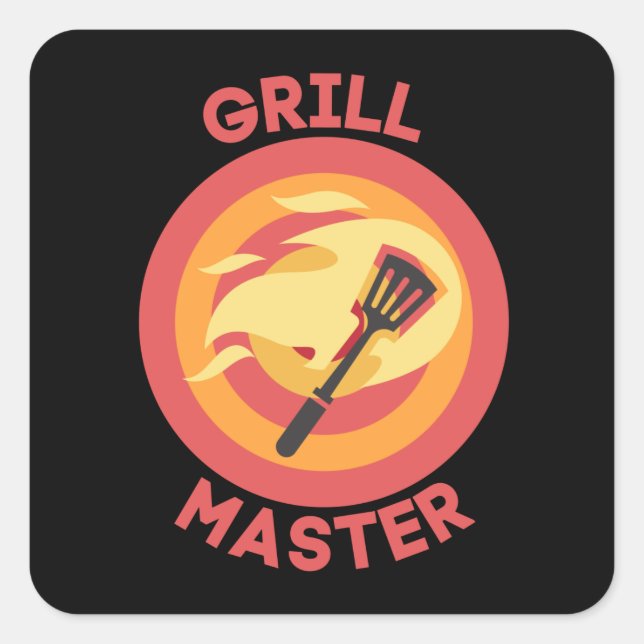 ADESIVO QUADRADO MESTRE DE GRILL-STICKER (Frente)