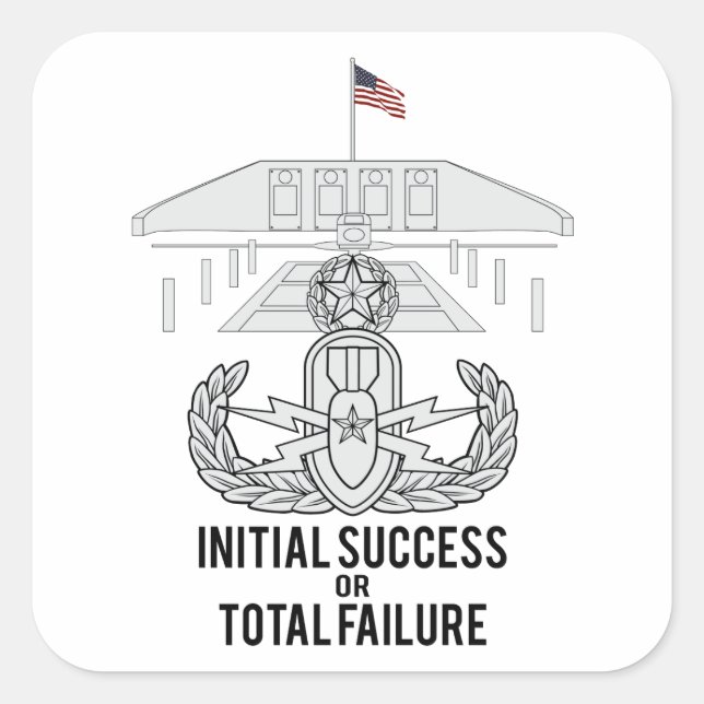 Adesivo Quadrado Mestre EOD e Memorial (Frente)