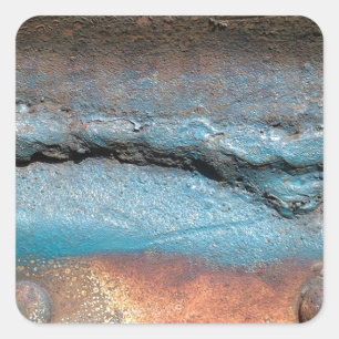 Adesivo Quadrado Metal oxidado