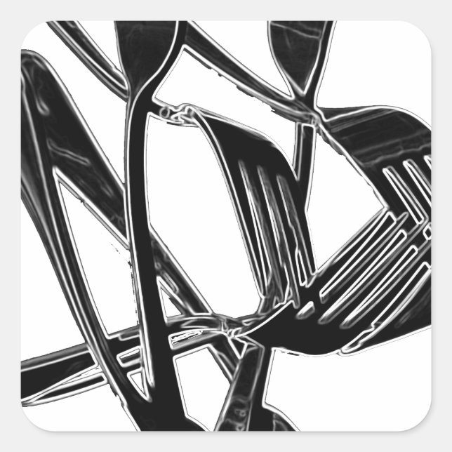 Adesivo Quadrado Metálico (Frente)