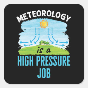 Adesivo Quadrado Meteorologia é um Trabalho de Alta Pressão Meteoro