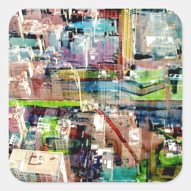 Adesivo Quadrado Metrópolis II (Frente)