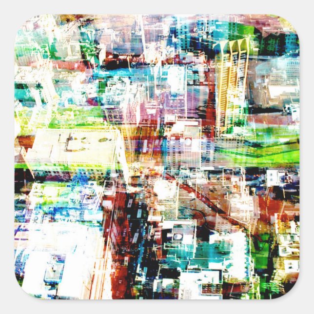 Adesivo Quadrado Metrópolis VI (Frente)