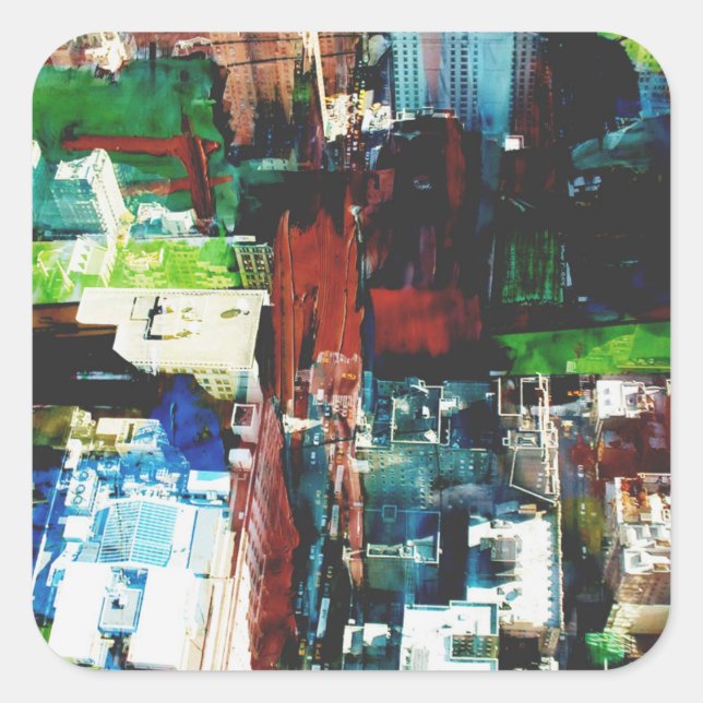 Adesivo Quadrado Metropolis VIII (Frente)