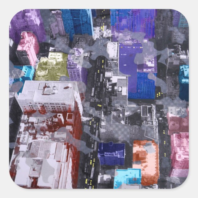 Adesivo Quadrado Metropolis VIIII (Frente)