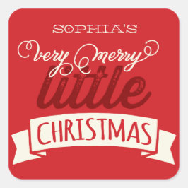 Adesivo Quadrado Meu Bebê Muito Feliz no Primeiro Natal