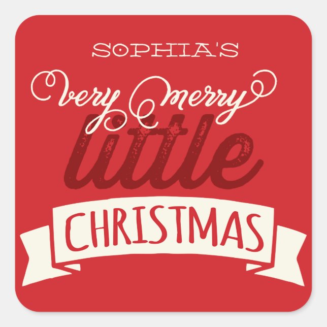 Adesivo Quadrado Meu Bebê Muito Feliz no Primeiro Natal (Frente)