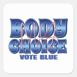 Adesivo Quadrado Meu Corpo Minha Escolha