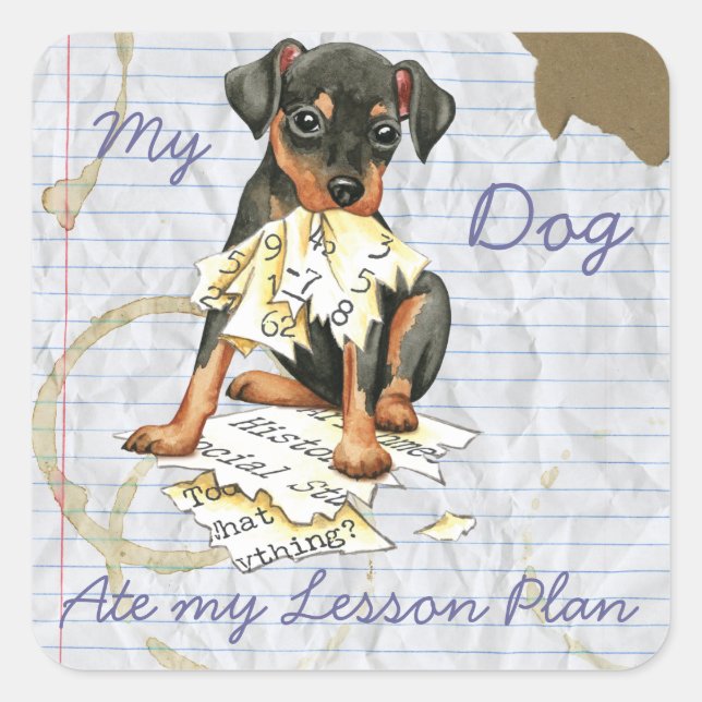 Adesivo Quadrado Meu Pin Min Ate meu Plano de Lição (Frente)