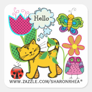 ADESIVO QUADRADO MEUS ZAZZLE - SRF