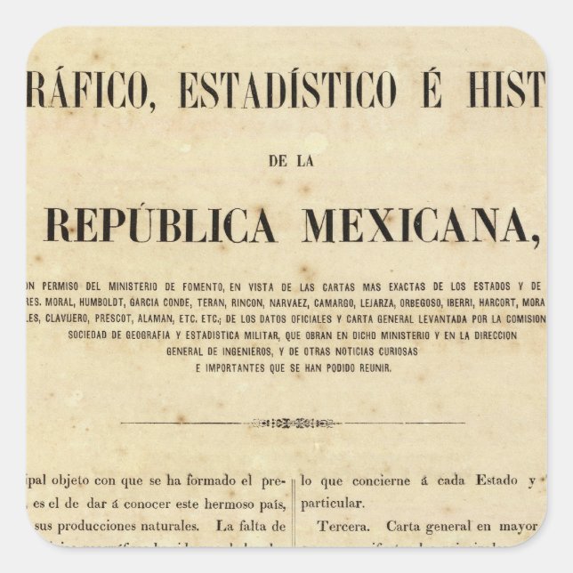 Adesivo Quadrado México 9 (Frente)