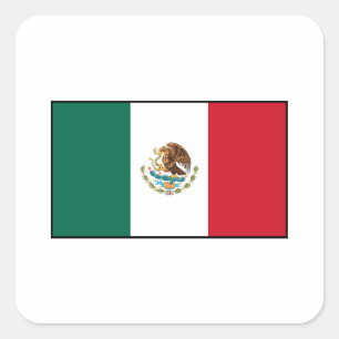 Adesivo Quadrado México - Bandeira Mexicana