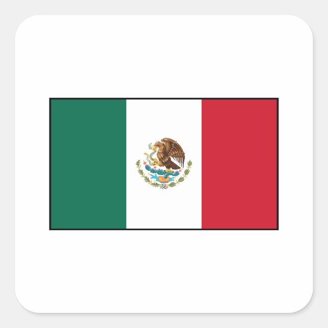 Adesivo Quadrado México - Bandeira Mexicana (Frente)