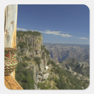 Adesivo Quadrado México, Chihuahua, Copper Canyon. Vista do