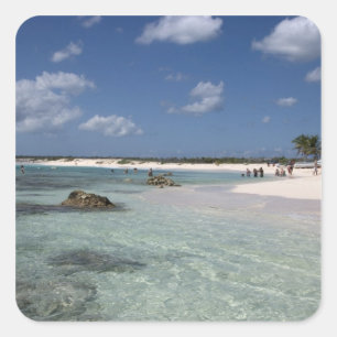 Adesivo Quadrado México, Cozumel, Punta Morena, a costa leste