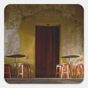 Adesivo Quadrado México, Oaxaca, Tarde - Sol acende varanda de