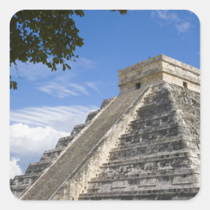 Adesivo Quadrado México, Quintana Roo, perto de Cancun, Chichen