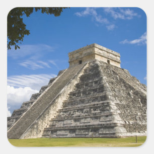 Adesivo Quadrado México, Quintana Roo, perto de Cancun, Chichen 5