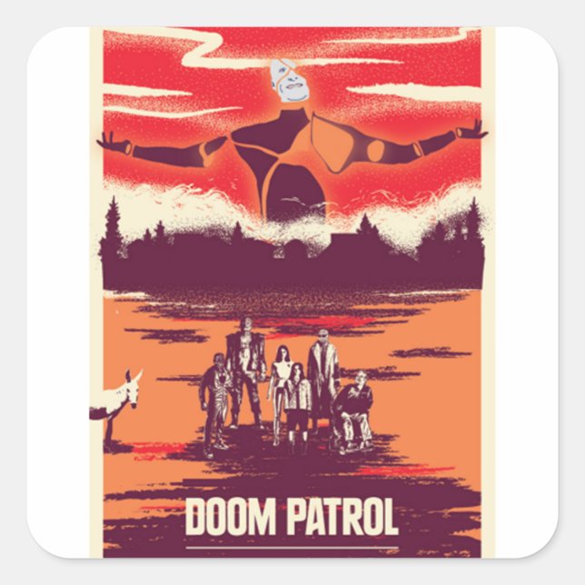 Adesivo Quadrado mf doom (Frente)