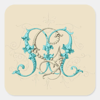 Adesivo Quadrado MG Monograma