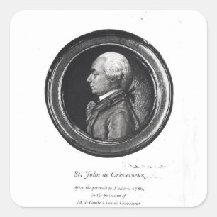 Adesivo Quadrado Michel-Guilherme-Jean de Crevecoeur