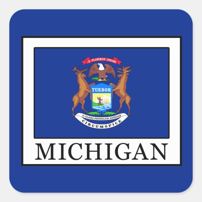 Adesivo Quadrado Michigan (Frente)