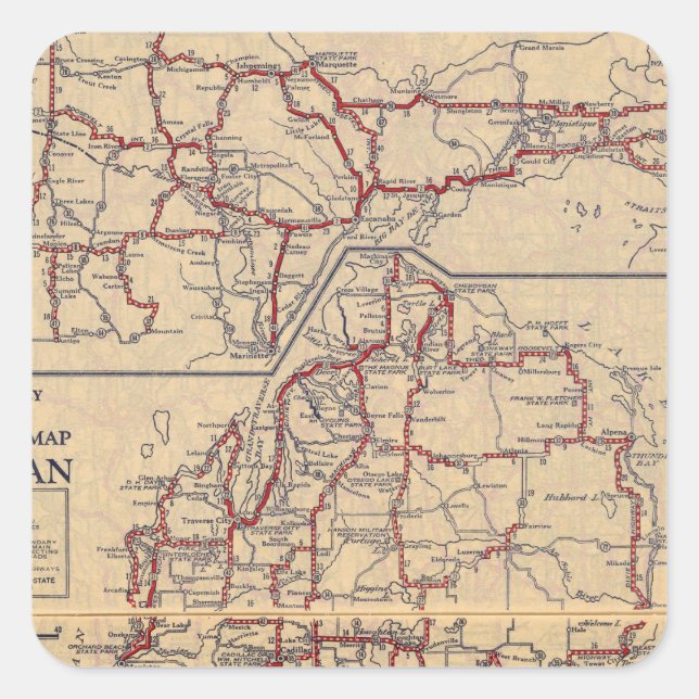 Adesivo Quadrado Michigan 6 (Frente)