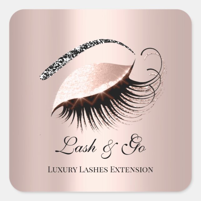 Adesivo Quadrado Microlâmina de Extensão de Lash do Artista de Make (Frente)