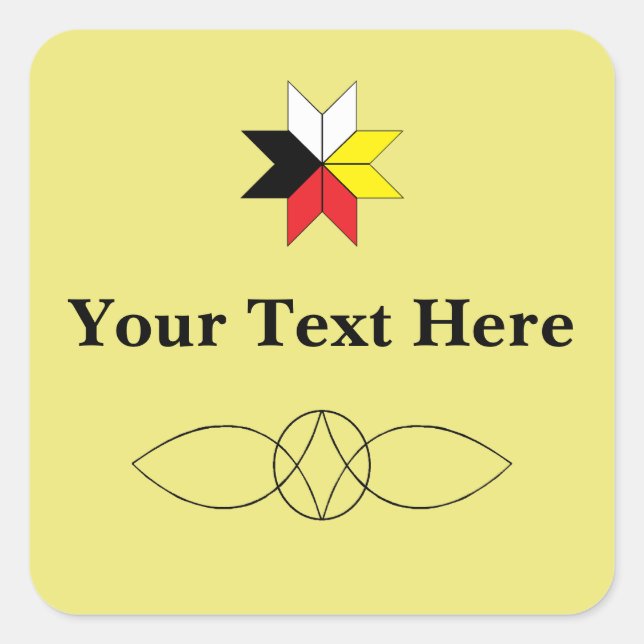 Adesivo Quadrado Mi'kmaq/Celtic (Frente)