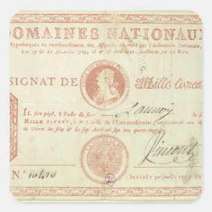 Adesivo Quadrado Mil cédulas do livre com Louis XVI