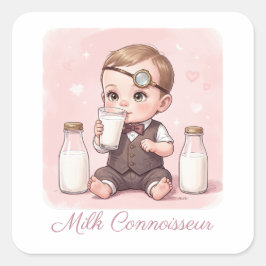 Adesivo Quadrado Milk Connoisseur Baby Girl Print Nursery