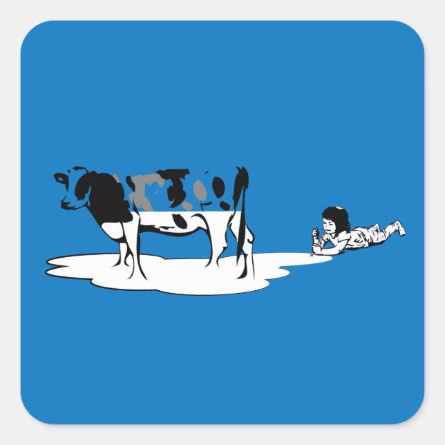 Adesivo Quadrado Milky girl (Frente)