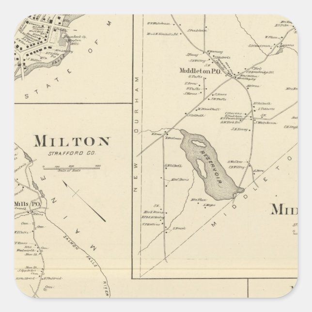 Adesivo Quadrado Milton, Strallow Co (Frente)